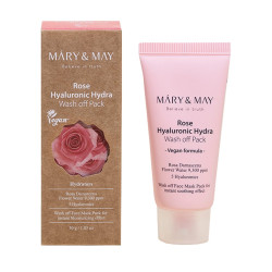 Mary & May - Rose Hyaluronic Hydra Wash Off Mask Pack Mini 30g.