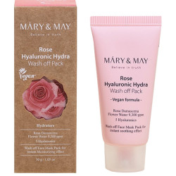 Mary & May - Rose Hyaluronic Hydra Wash Off Mask Pack Mini 30g.
